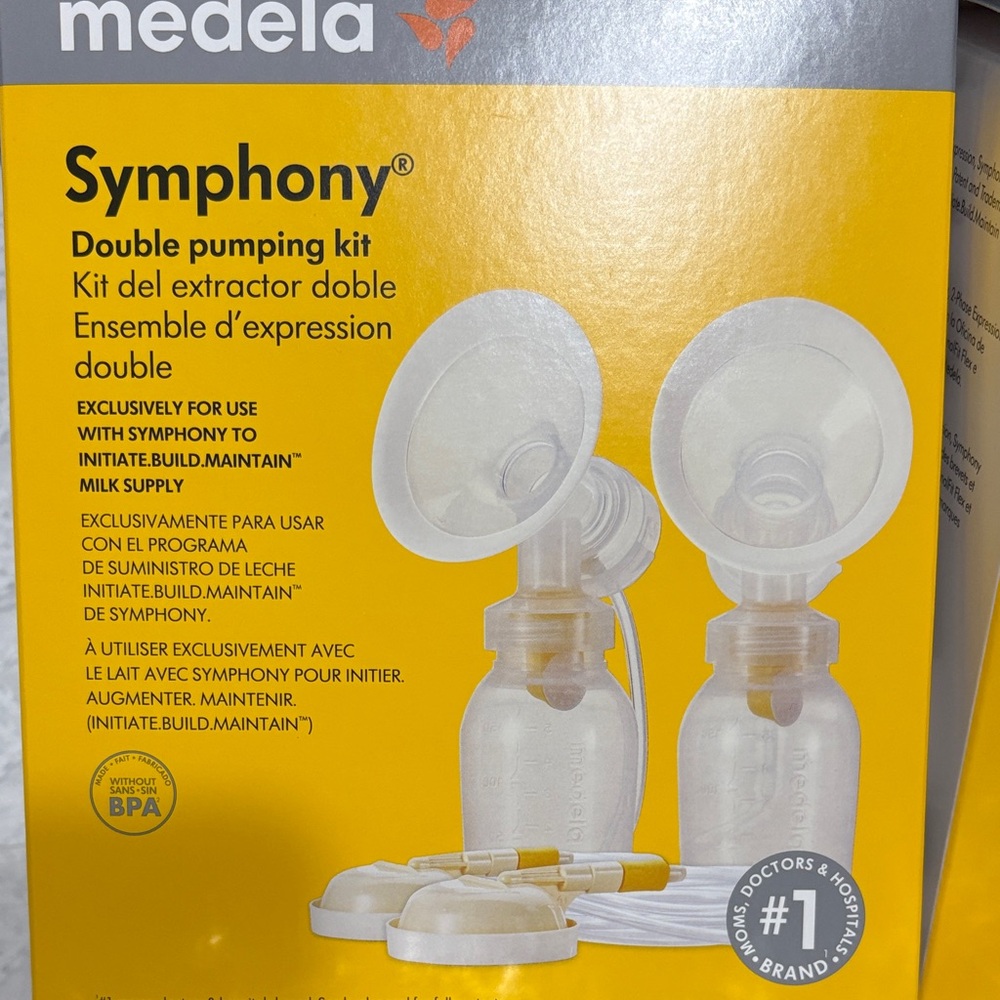 Medela Symphony Double Pumping Kit - Yellow and White